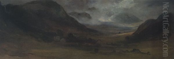 Le Mont Dore Oil Painting by Paul Huet