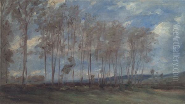 La Lisiere Des Etangs A Chaville Oil Painting by Paul Huet