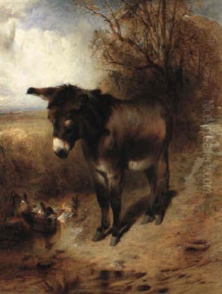 A Brown Study Oil Painting by William Huggins