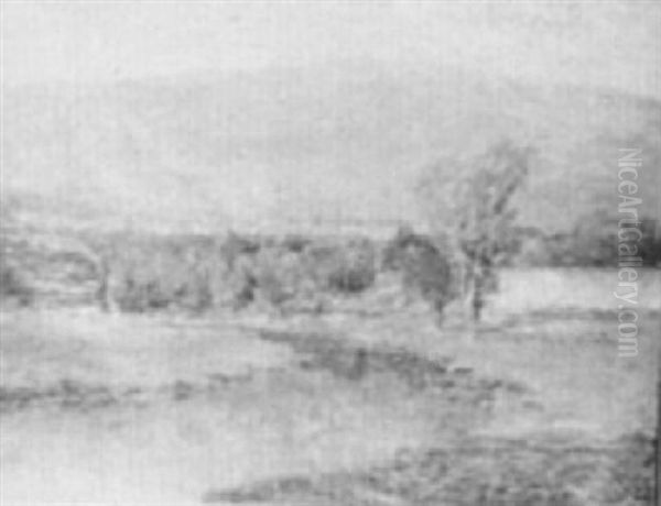 Summer Landscape Oil Painting by Katherine Allmond Hulbert