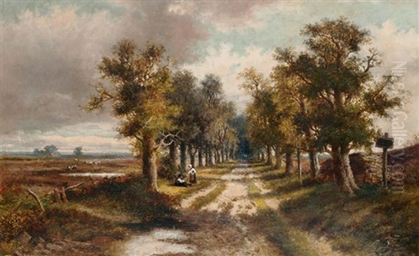 Eichenalle In Der Heide Oil Painting by Abraham Hulk the Younger