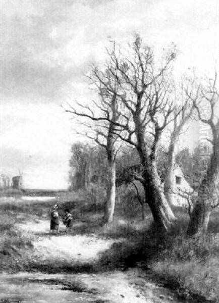 Autumn In Surrey Oil Painting by Abraham Hulk the Younger