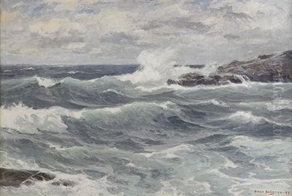 Vid Tanudden, Marstrand Oil Painting by Oscar Hullgren