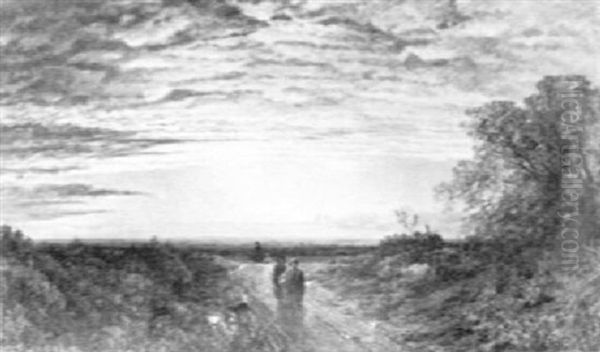 Evening Oil Painting by Frederick William Hulme