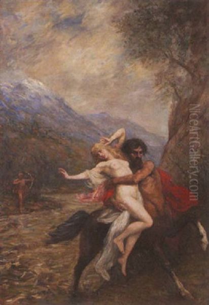 The Rape Of Hippodamea Oil Painting by Ferdinand Humbert
