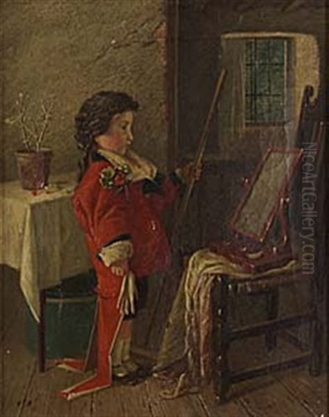 Admiration Oil Painting by Charles, Hunt Jnr.