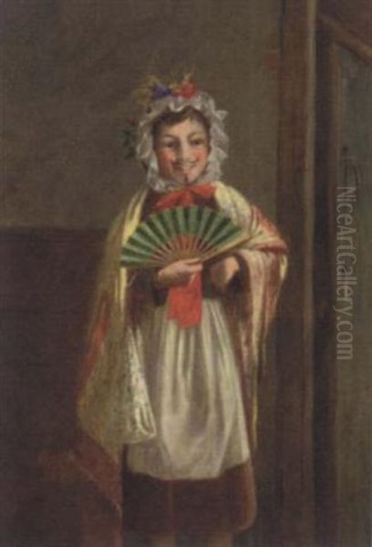 Dressing Up Oil Painting by Charles, Hunt Jnr.