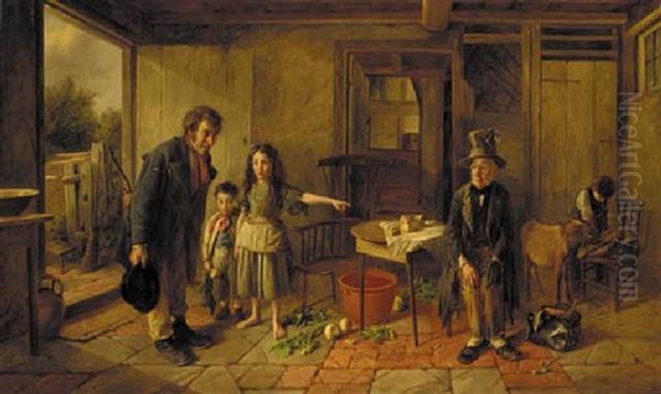 Retribution Oil Painting by Charles, Hunt Jnr.