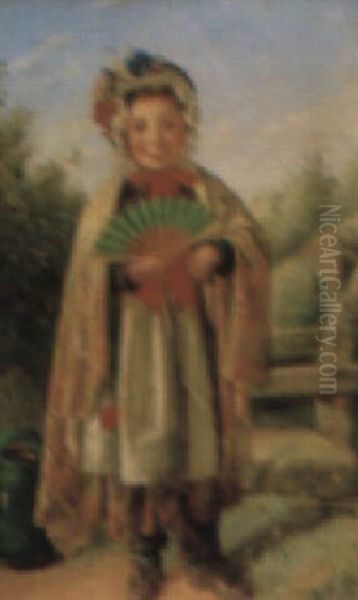 Dressing Up Oil Painting by Charles, Hunt Jnr.