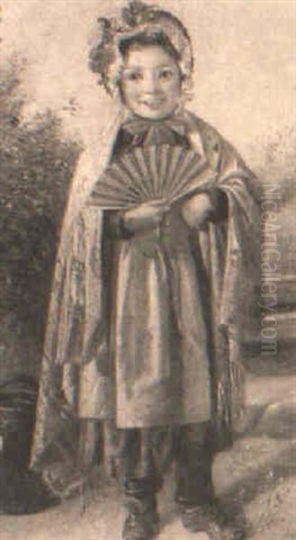 Dressing Up Oil Painting by Charles, Hunt Jnr.