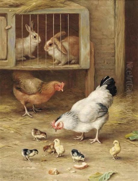 The Young Family Oil Painting by Edgar Hunt