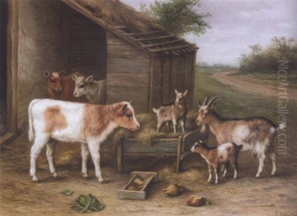 A Friendly Confrontation Oil Painting by Edgar Hunt