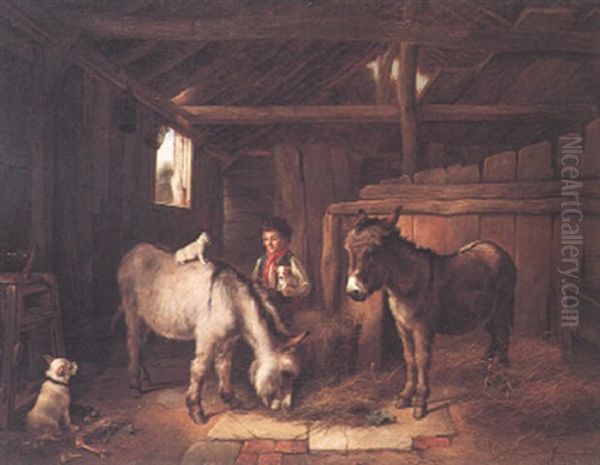 The New Litter Oil Painting by Walter Hunt