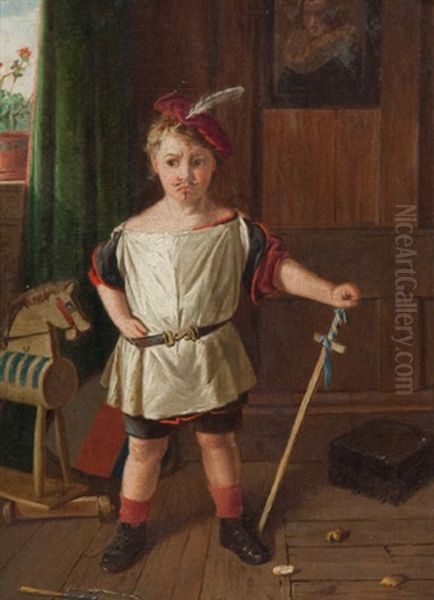 To Horse To Horse Oil Painting by Charles Hunt