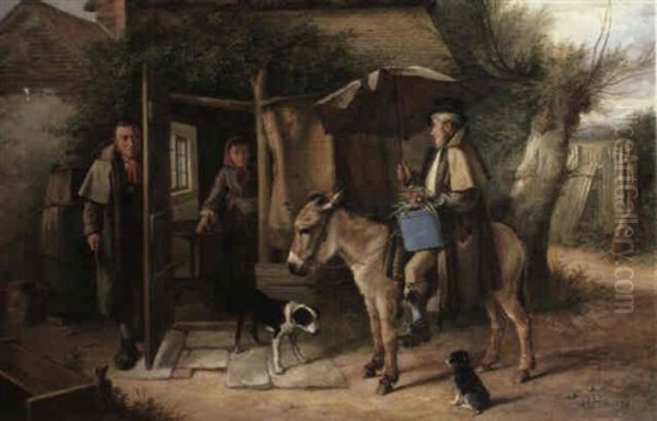 Untimely Courtship Oil Painting by Charles Hunt