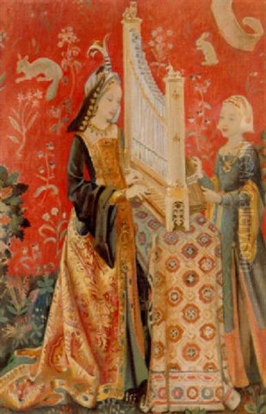 Duet Oil Painting by John Young Hunter