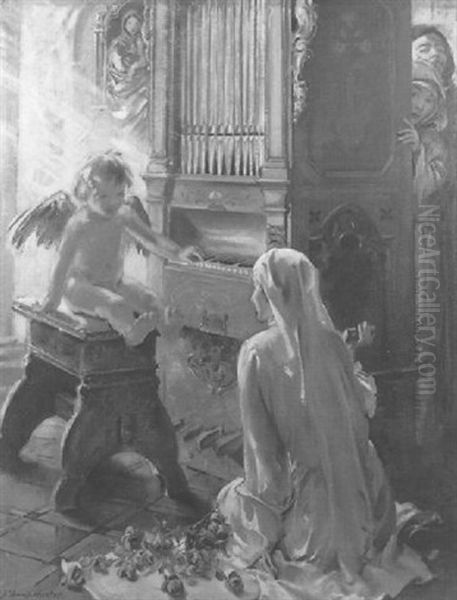 Uninvited Guest Oil Painting by John Young Hunter