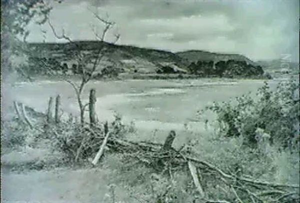 By The Loch Oil Painting by John Young Hunter