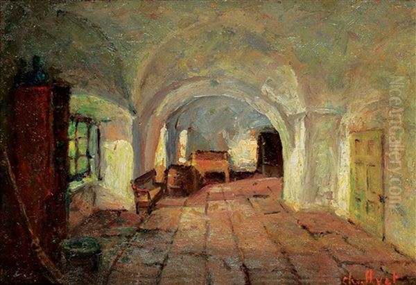 Les Caves Du Seminaire De Quebec Oil Painting by Charles Edouard Masson Huot