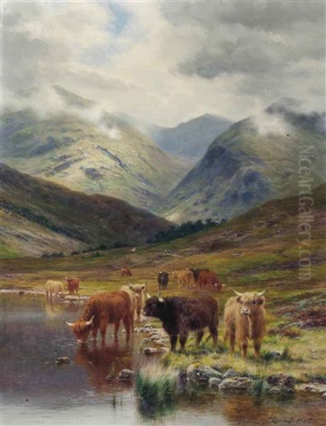 In Glen Nevis, Scotland Oil Painting by Louis Bosworth Hurt