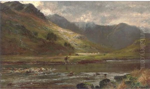 The End Of The Year- In The Woods At Bettws-y-coed (+ In Glen Shiel, Ross-shire; Pair) Oil Painting by Louis Bosworth Hurt