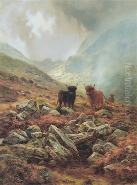 Highland Mists Oil Painting by Louis Bosworth Hurt