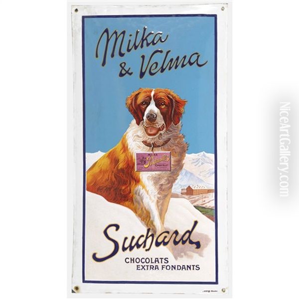 Suchard Chocolats Extra Fondants Oil Painting by Joseph Marie Husson