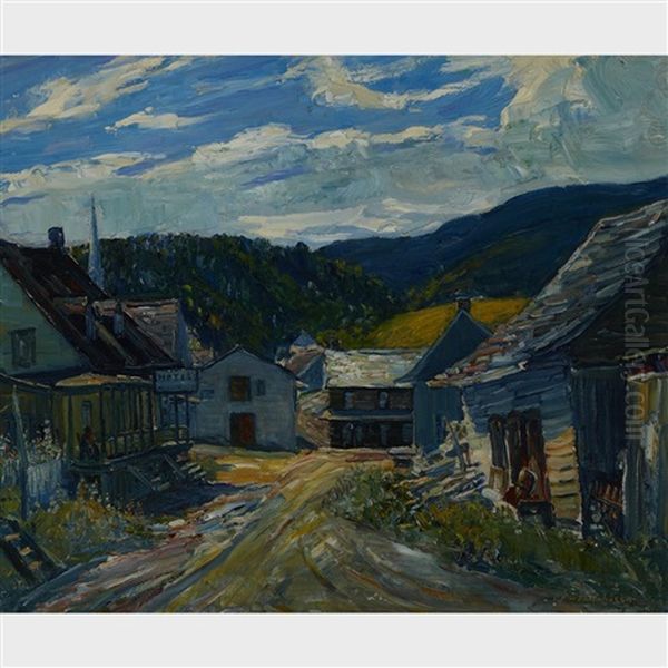 Windy Day, Les Eboulements Oil Painting by Frederick William Hutchison