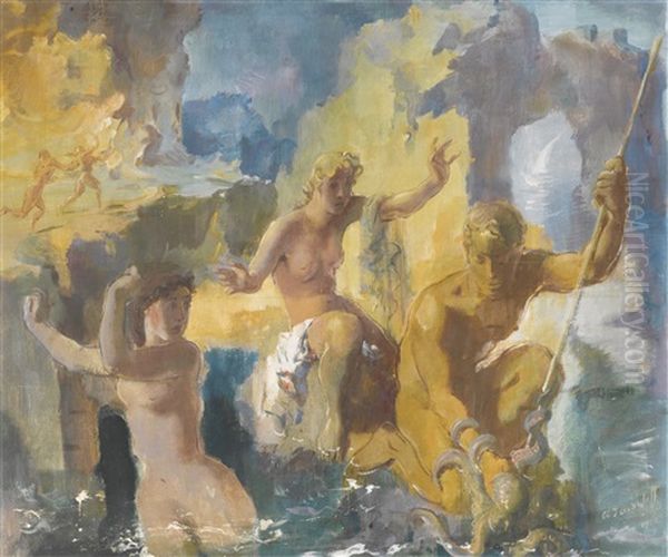 Allegory Oil Painting by Alexander Evgenevich Iacovleff