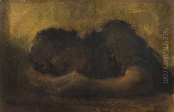 Femme Endormie [sleeping Woman] Oil Painting by Alexander Evgenevich Iacovleff