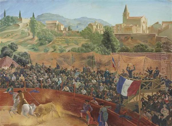 Corrida Oil Painting by Alexander Evgenevich Iacovleff