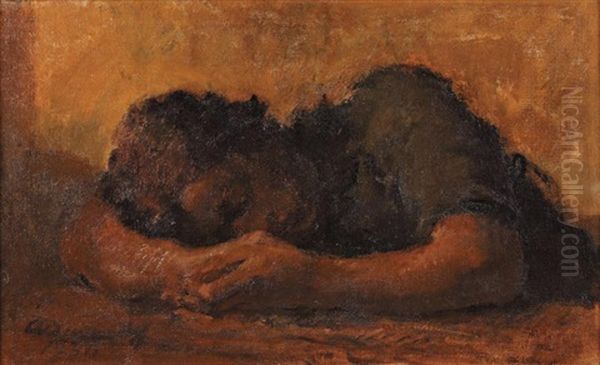 Femme Endormie Oil Painting by Alexander Evgenevich Iacovleff