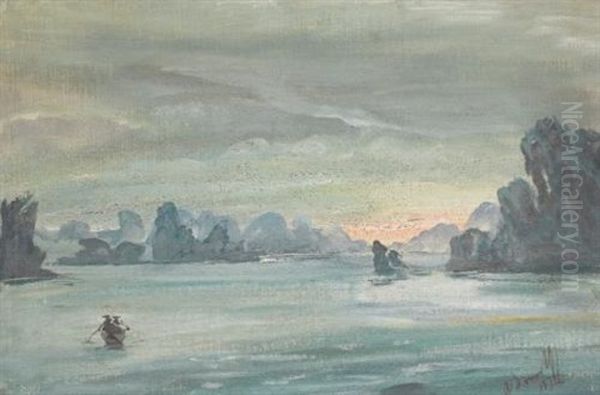 Ha Long Bay, Vietnam Oil Painting by Alexander Evgenevich Iacovleff
