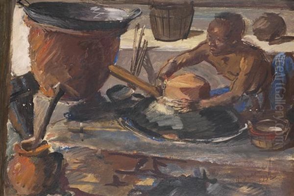 Le Fabricant D'opium Oil Painting by Alexander Evgenevich Iacovleff