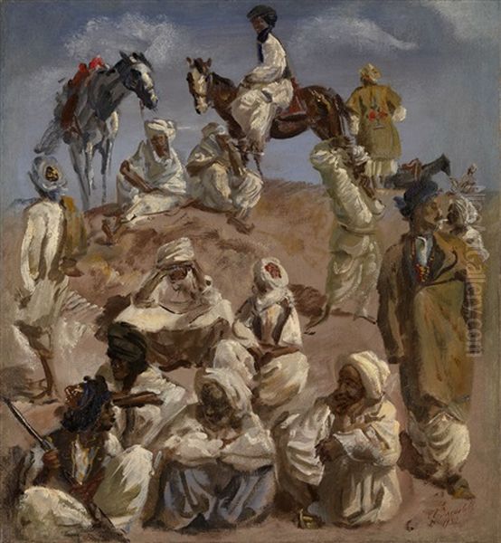 Afghans Oil Painting by Alexander Evgenevich Iacovleff