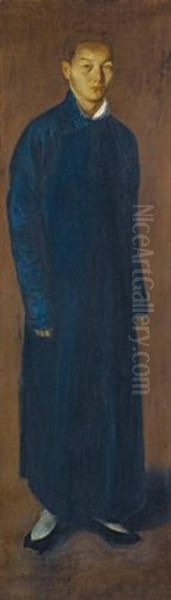 Portrait Of A Chinese Monk Oil Painting by Alexander Evgenevich Iacovleff