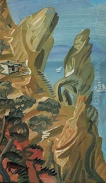 Paysage De Capri Oil Painting by Alexander Evgenevich Iacovleff