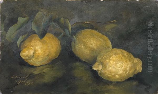 Citrons Oil Painting by Alexander Evgenevich Iacovleff