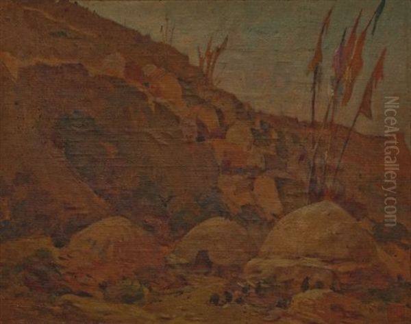 Paysage Chimerique Oil Painting by Alexander Evgenevich Iacovleff