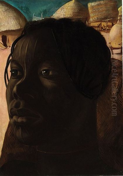 Aoua, Femme Banda Oil Painting by Alexander Evgenevich Iacovleff