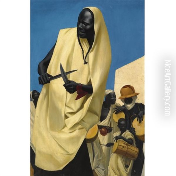 The Kuli-kuta Dance, Niamey Oil Painting by Alexander Evgenevich Iacovleff