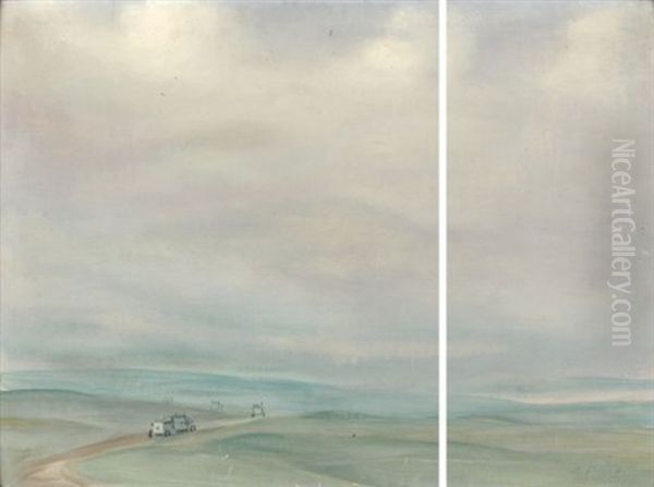 Les Plaines Du Tanganyka Oil Painting by Alexander Evgenevich Iacovleff