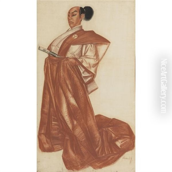 Samurai Oil Painting by Alexander Evgenevich Iacovleff