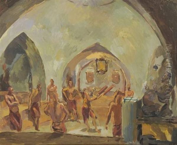 La Danse Oil Painting by Alexander Evgenevich Iacovleff