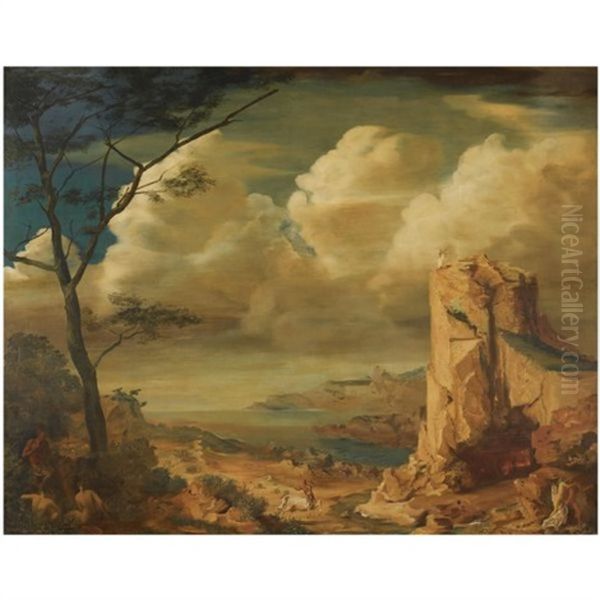 Mythological Landscape Oil Painting by Alexander Evgenevich Iacovleff