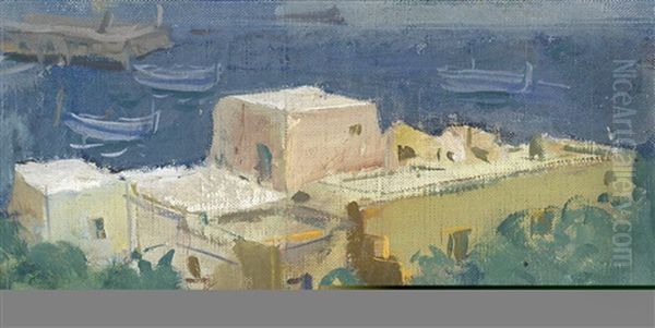 Port Calvi Oil Painting by Alexander Evgenevich Iacovleff