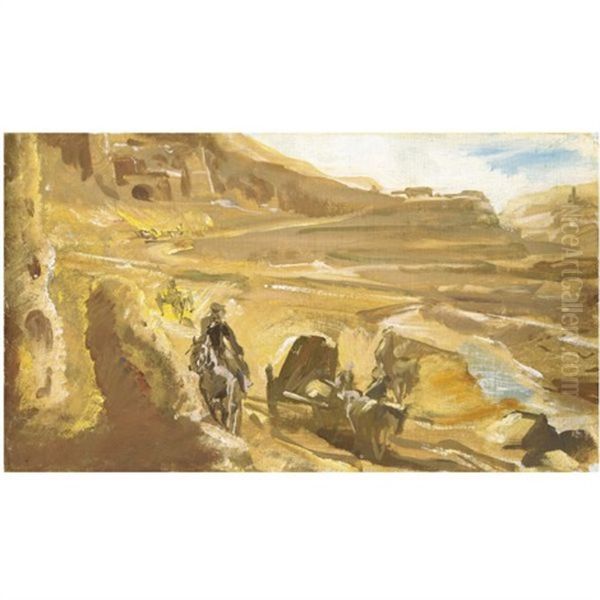 Riders In The Desert Oil Painting by Alexander Evgenevich Iacovleff