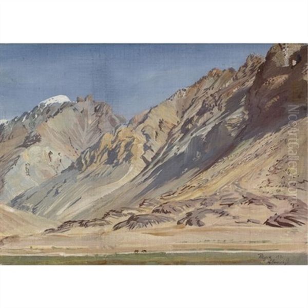 Mountain Landscape Oil Painting by Alexander Evgenevich Iacovleff