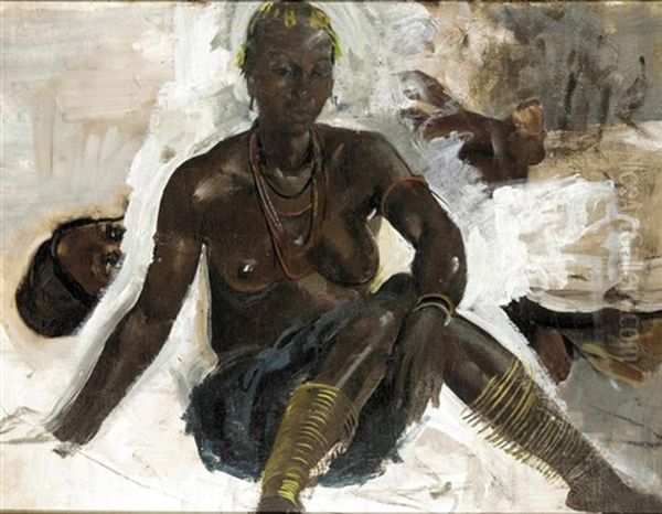 Seated Woman Oil Painting by Alexander Evgenevich Iacovleff