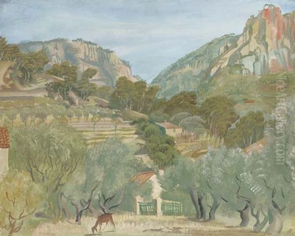 View Of Cassis, France Oil Painting by Alexander Evgenevich Iacovleff